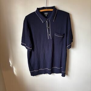 Todd Snyder Silk and Cotton Retro Look Knit Polo